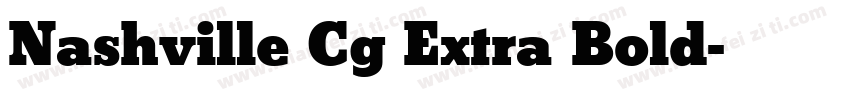 Nashville Cg Extra Bold字体转换
